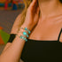 Sandy Shore | Silver | Firefly Glass Bear Bracelet
